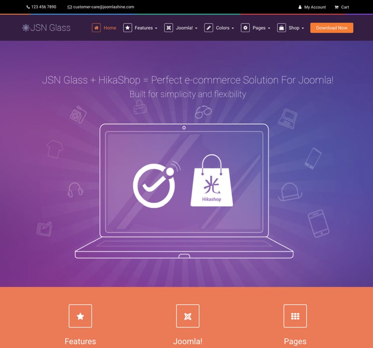Joomlashine Glass 2 - Joomla Template