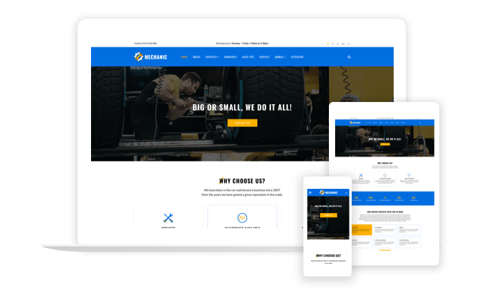 Joomlashine Mechanic - Joomla Template