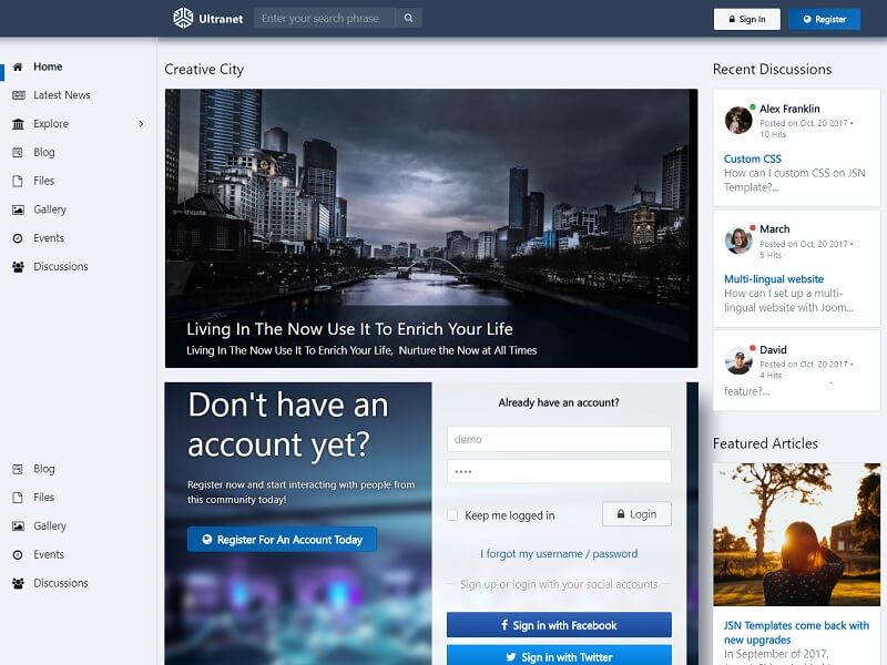 Joomlashine Ultranet - Joomla Template