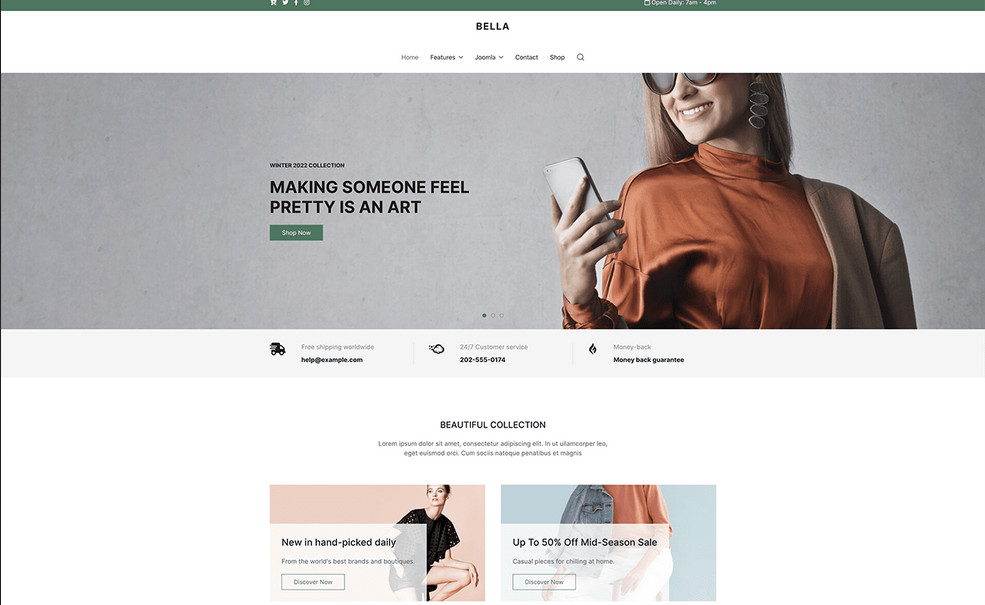 Joomlead Bella - Joomla Shopping Template