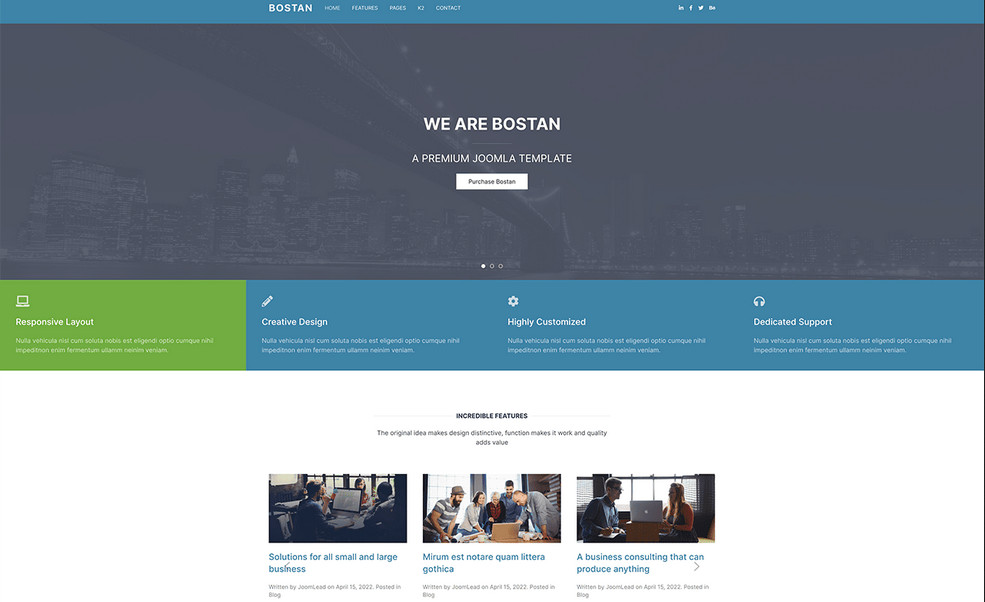 Joomlead Bostan - Agency Joomla Template