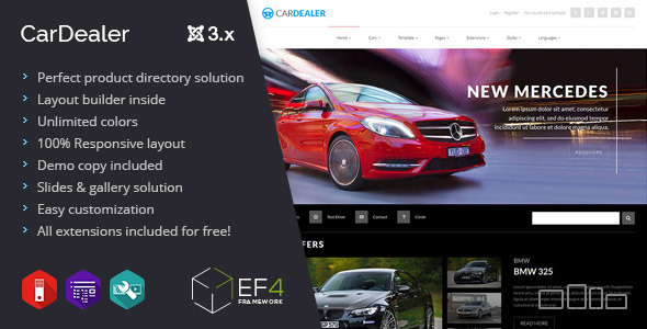Joomlead Car Dealer - Joomla Template