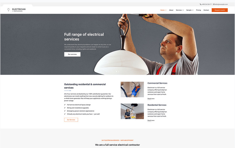 Joomlead Electrician - Electrician & Repairing Joomla Template