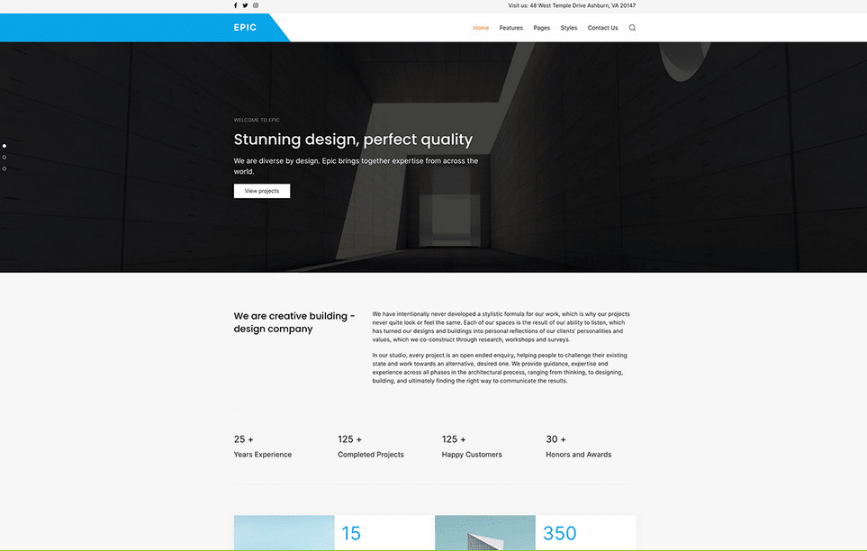 Joomlead Epic - Architecture Responsive Joomla Template