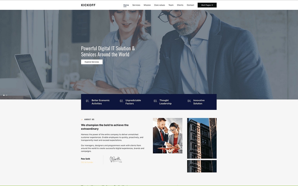 Joomlead Kickoff - One Page Landing Page Joomla Template