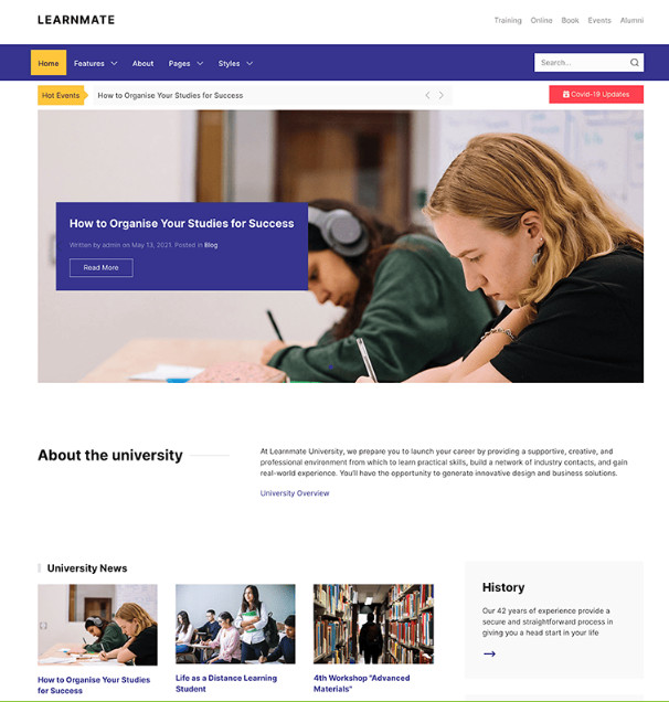 Joomlead Learnmate - School Education Joomla Template
