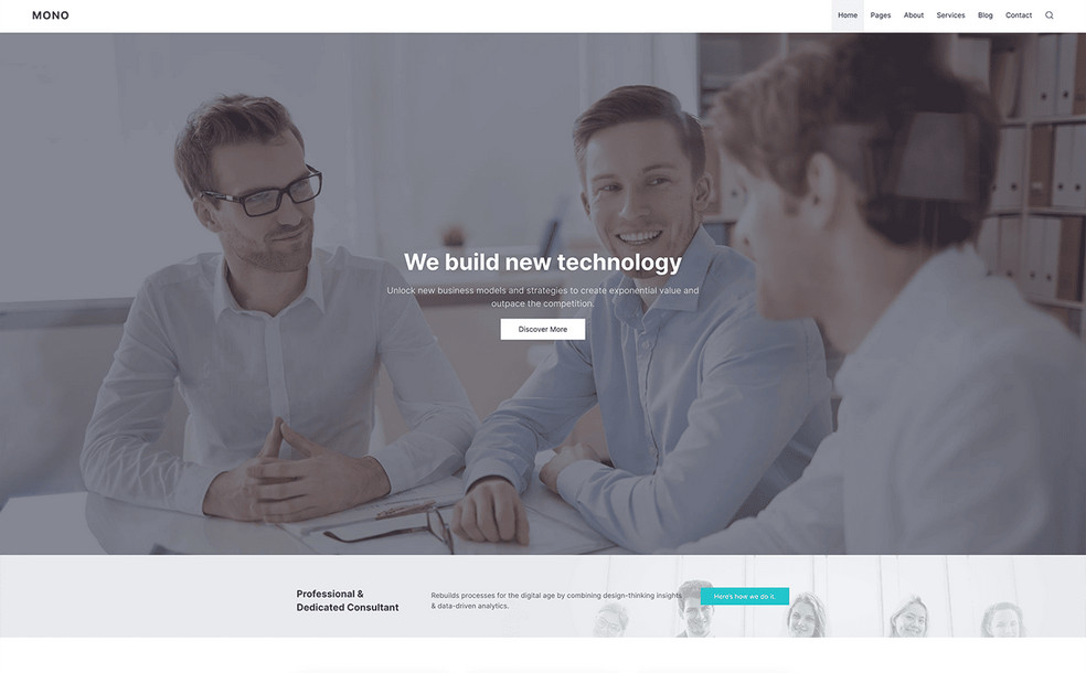 Joomlead Mono - One Page Joomla Template