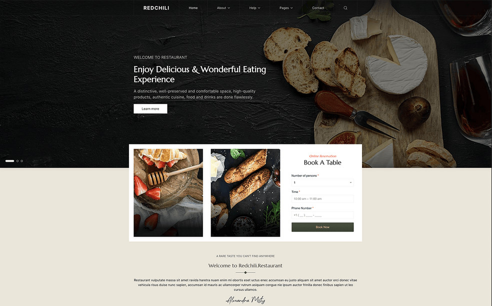 Joomlead Redchili - A Beautiful Restaurant Joomla Template