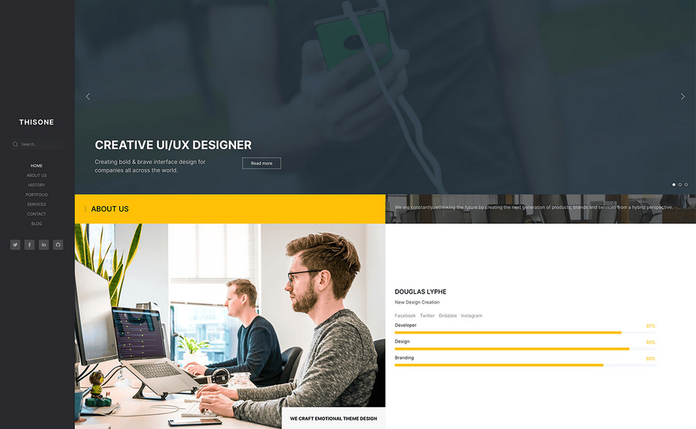 Joomlead Thisone - Responsive Personal Joomla Template