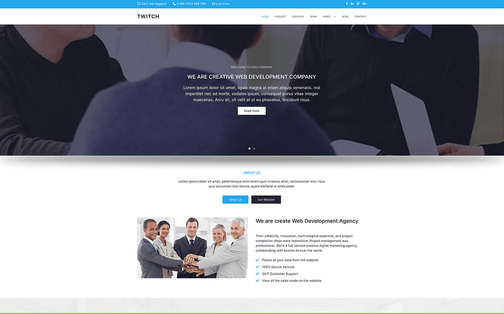 Joomlead Twitch - Corporate Joomla Template