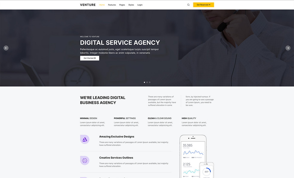 Joomlead Venture - Business Product Joomla Landing Template