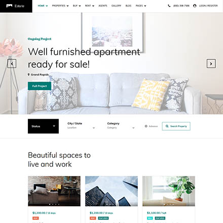 Joomshaper Estate - Joomla Template