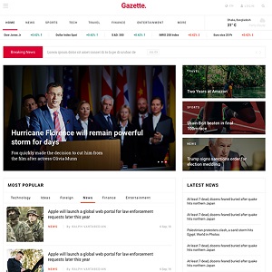 Joomshaper Gazette - Joomla Template