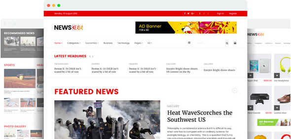Joomshaper News365 - Joomla Template