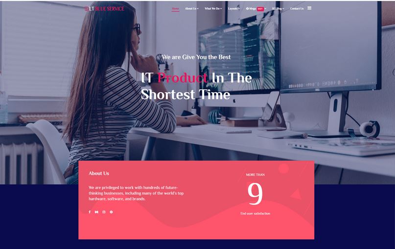 Lttheme Blue Service - Business Service Premium Joomla Template