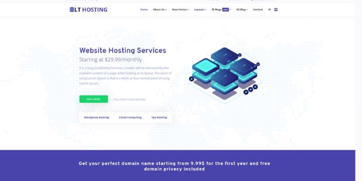 Lttheme Hosting - Joomla Template
