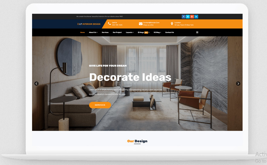 Lttheme Interior Design - Joomla Template