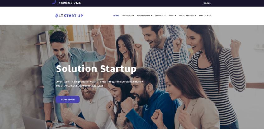 Lttheme Start Up - Business Premium Joomla Template