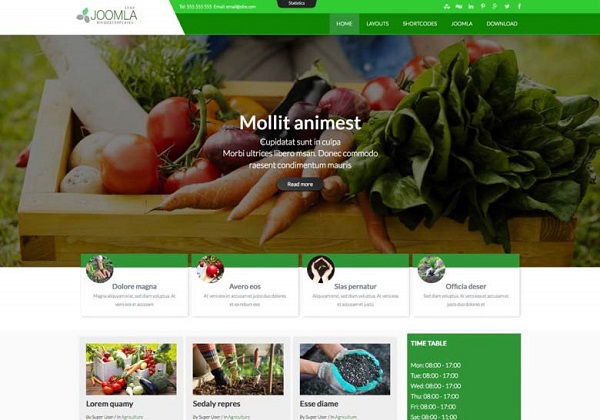 Mixwebtemplates Joomla177 - Agriculture Joomla Template