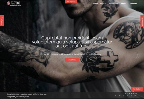 Mixwebtemplates Joomla183 - Tattoo Studio Joomla Template