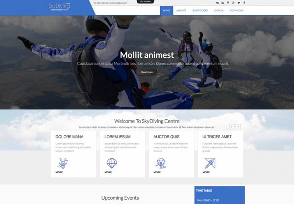 Mixwebtemplates Joomla184 - Skydiving Joomla Template