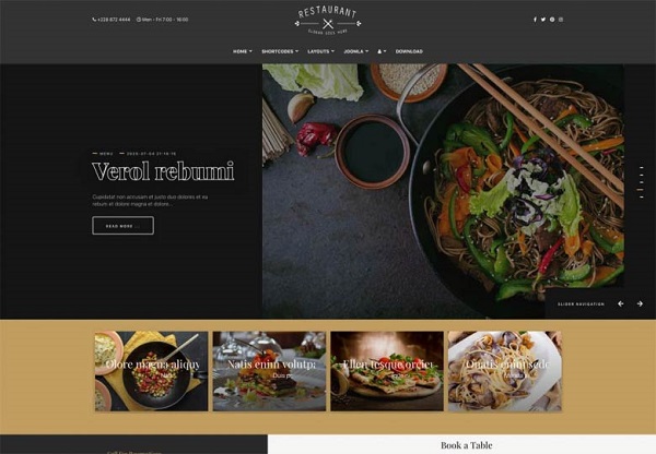 Mixwebtemplates Joomla203 - Bistro Restaurant Joomla Template