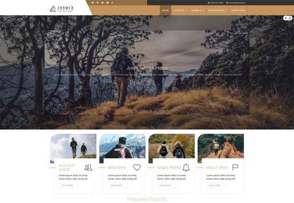 Mixwebtemplates Joomla218 - Hiking And Outdoors Joomla Template