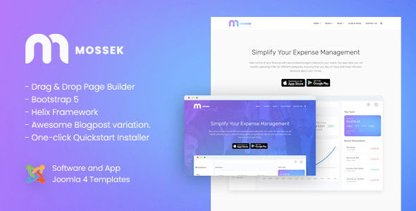 Mossek - Software And App Joomla 4 Templates