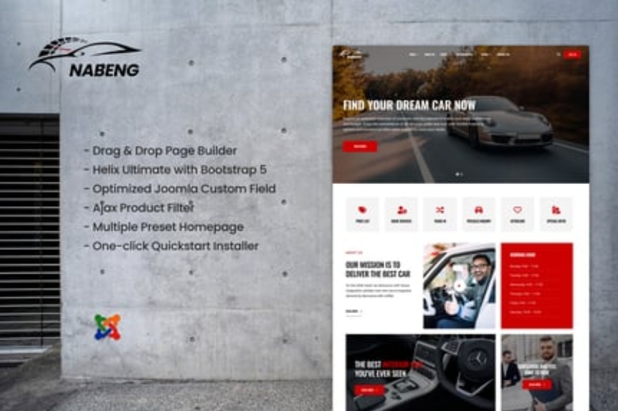 Nabeng - Car Directory With Ajax Filter Joomla Template