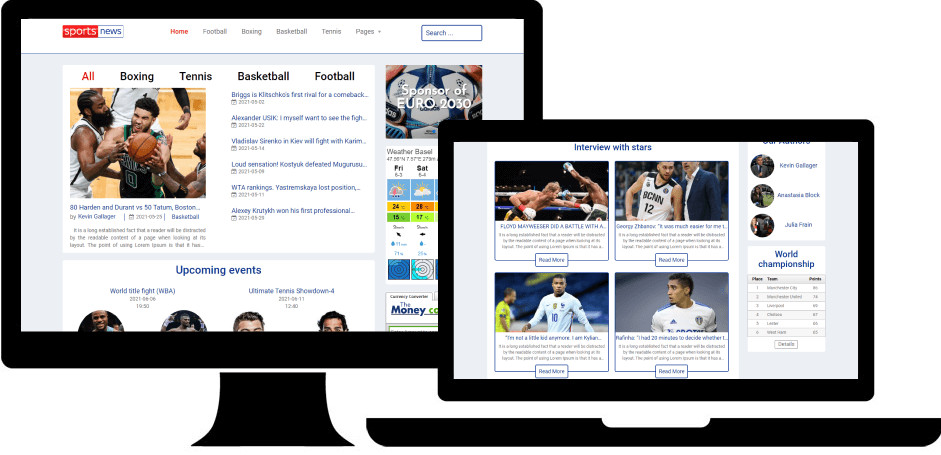Ordasoft Sport News - Joomla Templates