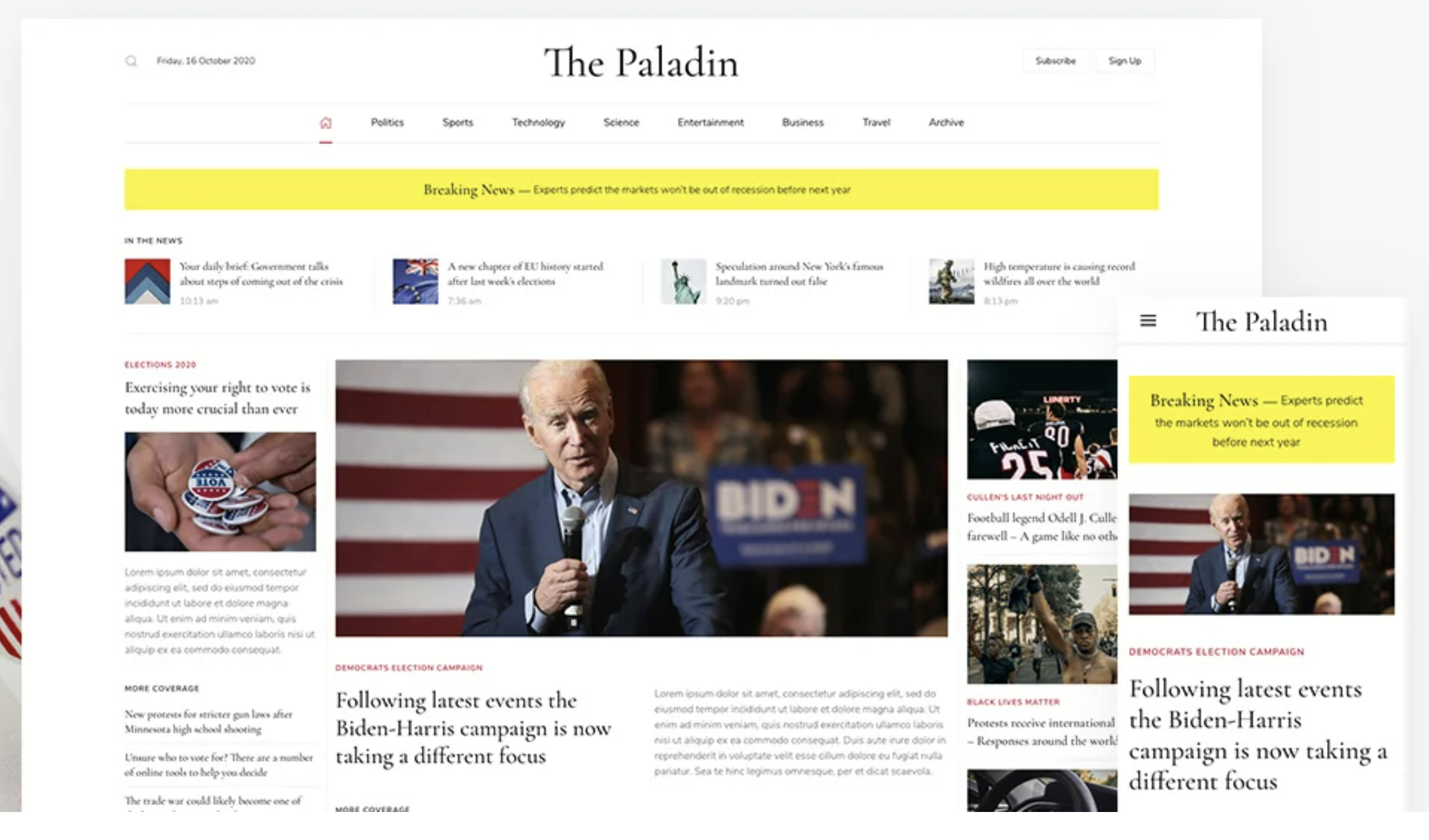 Paladin - A Newspaper Theme Package For Yootheme Pro- Joomla Template