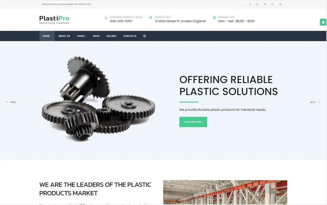 Plastipro - Industrial Responsive Joomla Template
