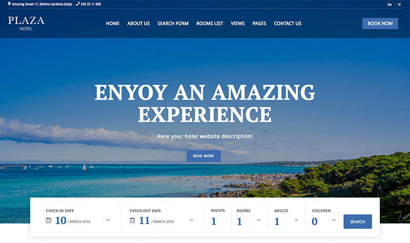 Plaza Joomla Template For Any Kind Accommodation