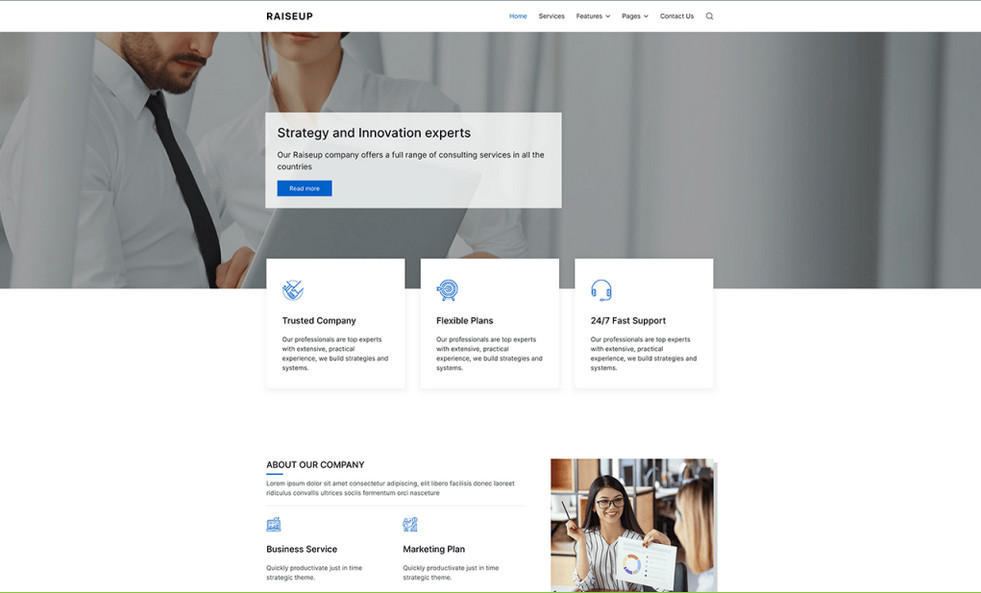 Raiseup - Business Consulting And Professional Services Joomla Template
