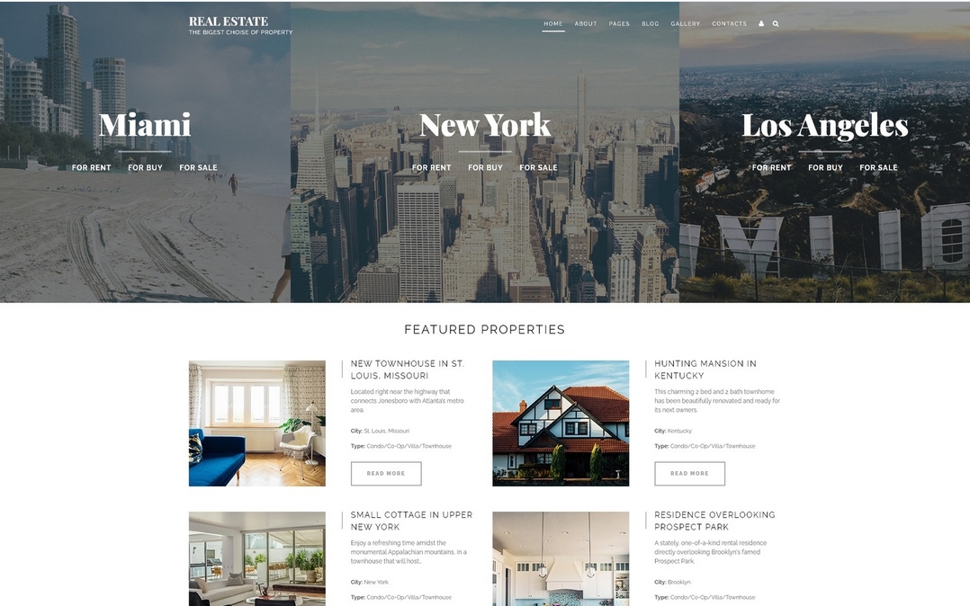 Real Estate - Renting Agency Responsive Joomla Template