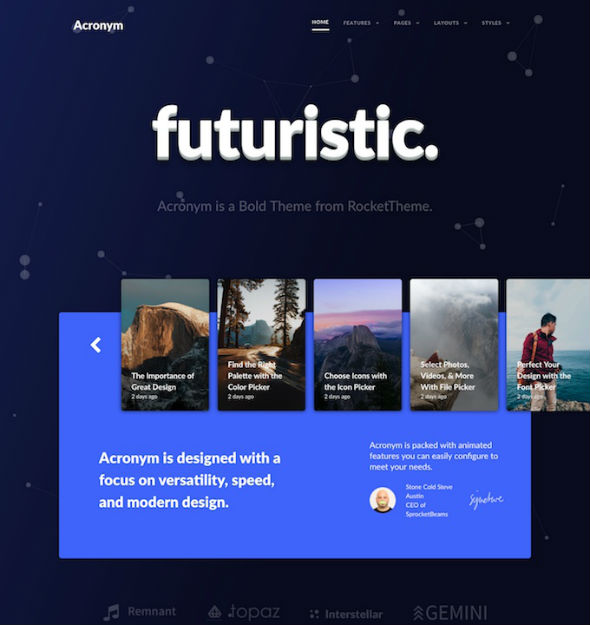 Rockettheme Acronym - Joomla Template