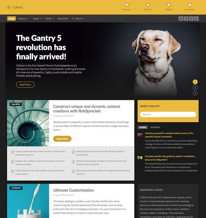 Rockettheme Callisto - Joomla Template