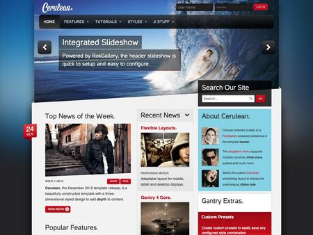 Rockettheme Cerulean - Joomla Template