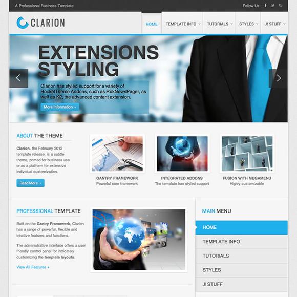 Rockettheme Clarion - Joomla Template