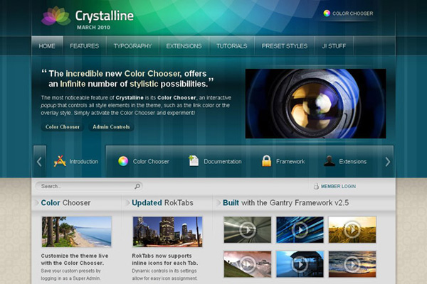 Rockettheme Crystalline - Joomla Template
