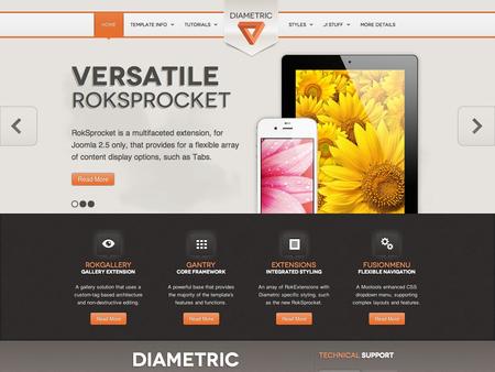 Rockettheme Diametric - Joomla Template