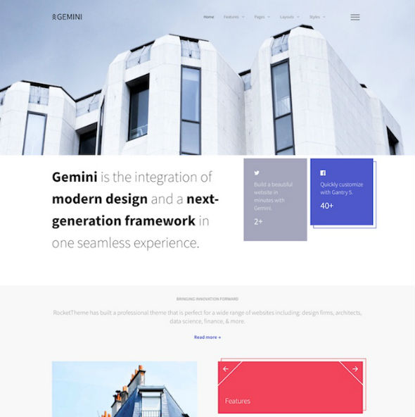 Rockettheme Gemini - Joomla Template