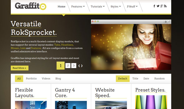 Rockettheme Graffito - Joomla Template