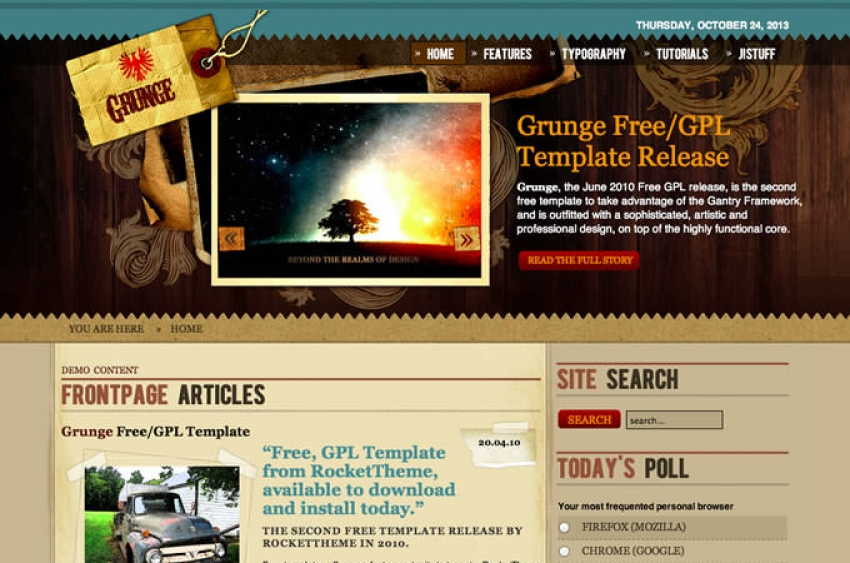 Rockettheme Grunge - Joomla Template