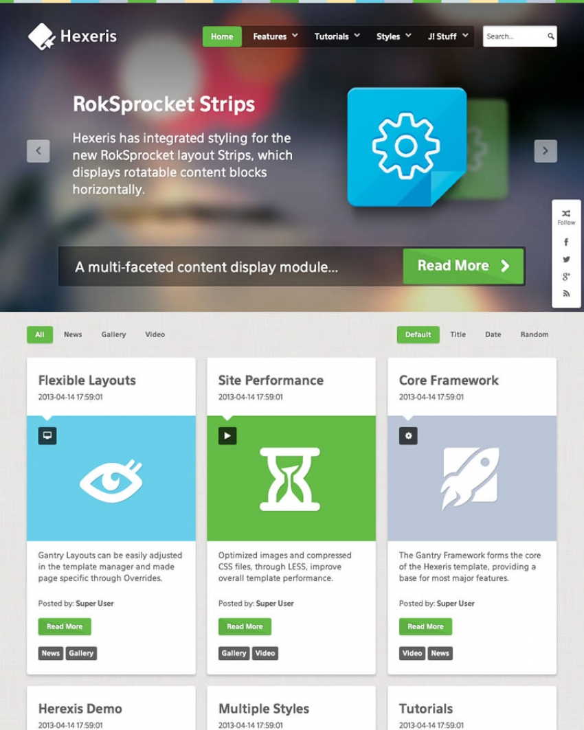 Rockettheme Hexeris - Joomla Template