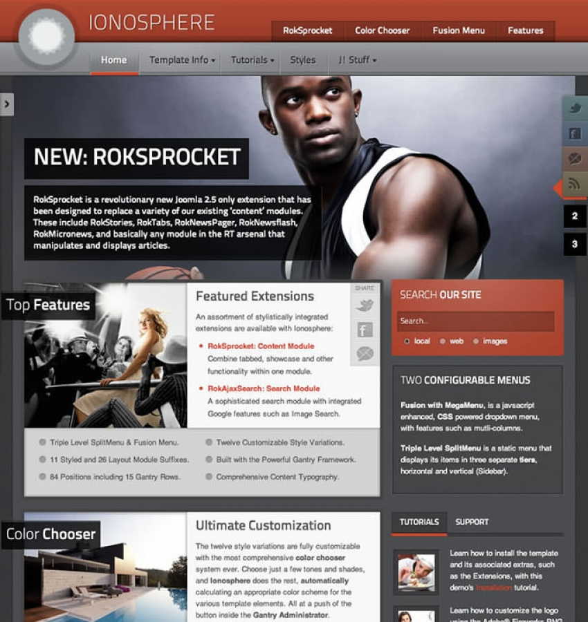 Rockettheme Ionosphere - Joomla Template