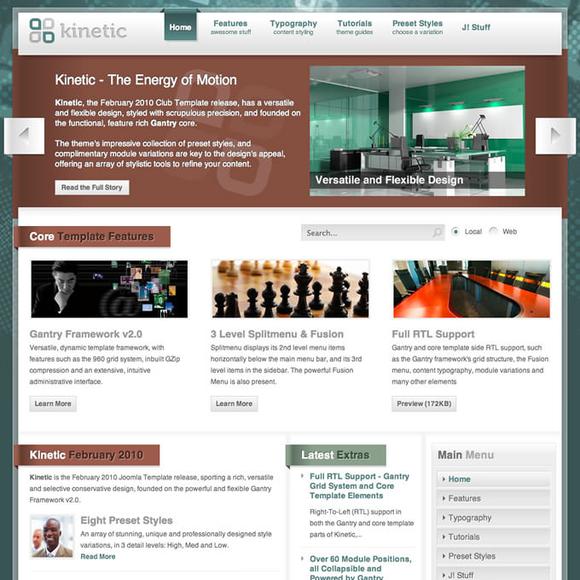 Rockettheme Kinetic - Joomla Template