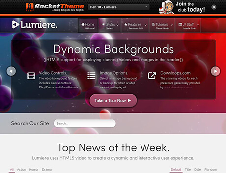 Rockettheme Lumiere - Joomla Template