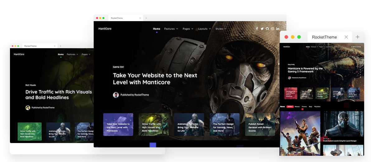 Rockettheme Manticore - Joomla Templates