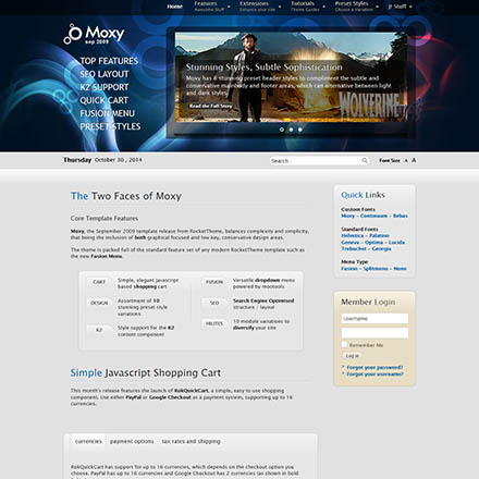 Rockettheme Moxy - Joomla Template